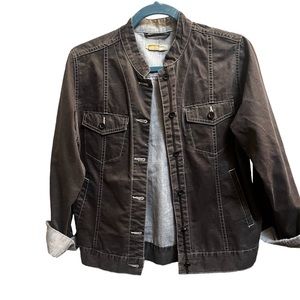ROYAL ROBBINS Brown Canvas Jean Denim Jacket, Size Medium